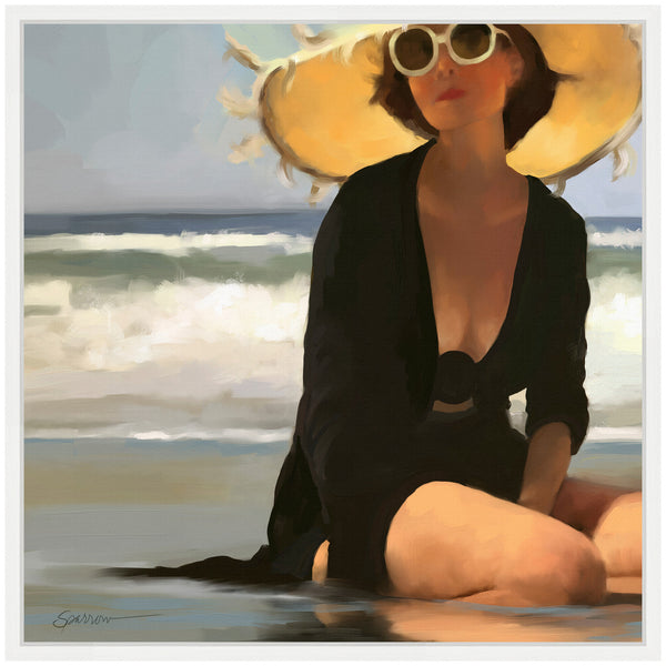 Kate & Laurel Sylvie Beach Babe 1 Framed Canvas By Mary Sparrow