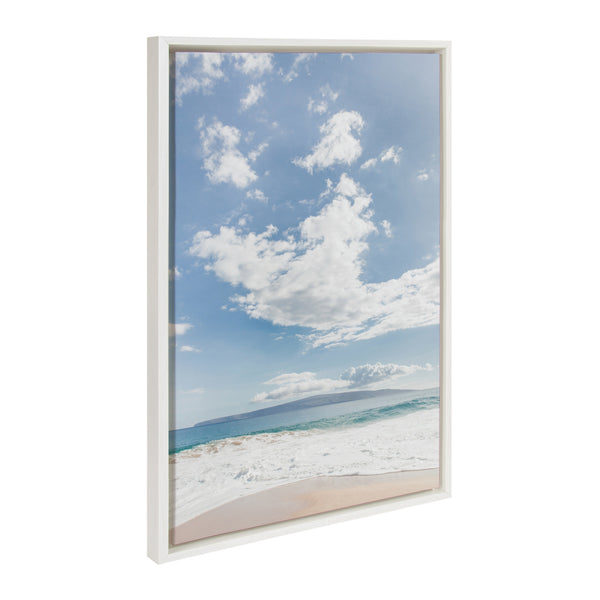 Kate & Laurel Sylvie Beach Framed Canvas By Alicia Abla