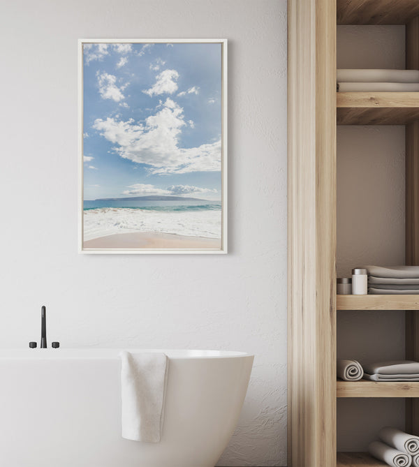 Kate & Laurel Sylvie Beach Framed Canvas By Alicia Abla