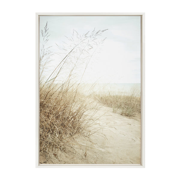 Kate & Laurel Sylvie Beach Grasses Framed Canvas By Emiko And Mark Franzen Of F2Images