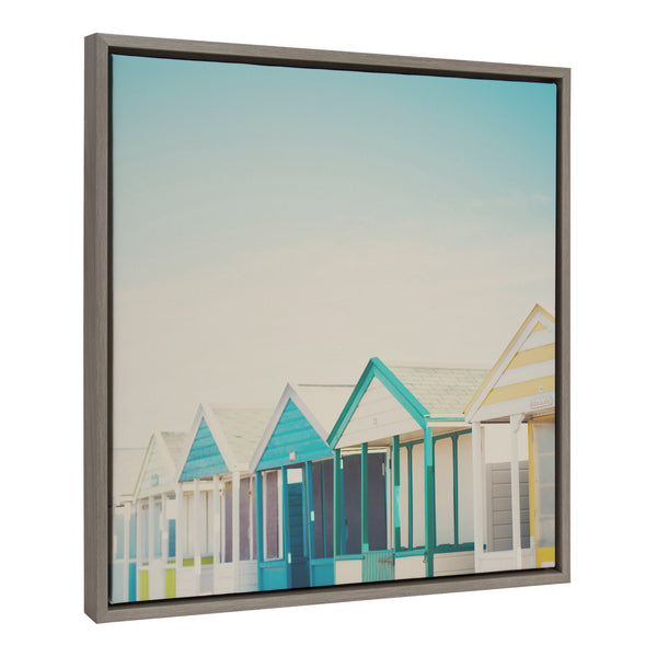 Kate & Laurel Sylvie Beach Hut 2 Framed Canvas By Laura Evans