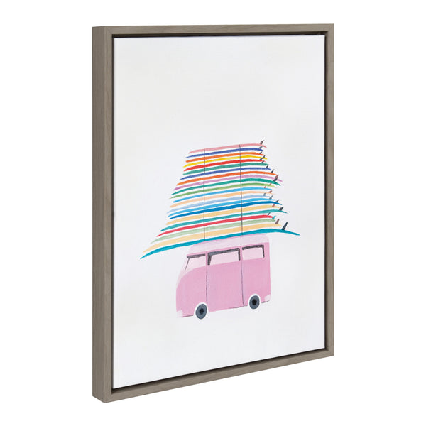 Kate & Laurel Sylvie Beachbound And Down Framed Canvas By Rachel Bolgov