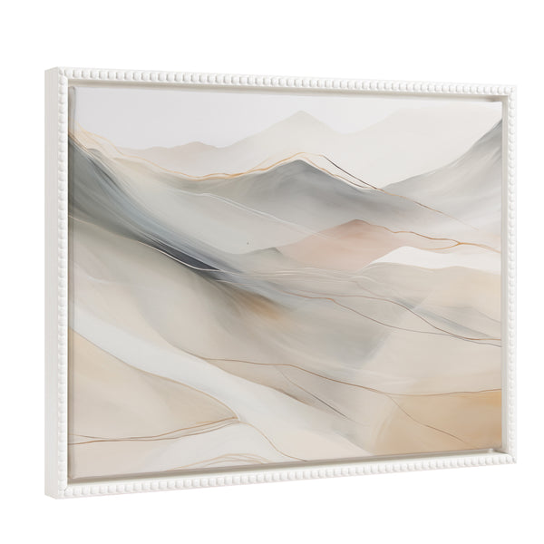 Kate & Laurel Sylvie Beaded Abstract Mystic Mountain Landscape Framed Canvas By The Creative Bunch Studio