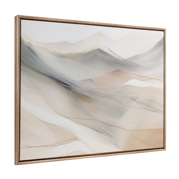 kate & laurel Sylvie Beaded Abstract Mystic Mountain Landscape Framed Canvas by The Creative Bunch Studio
