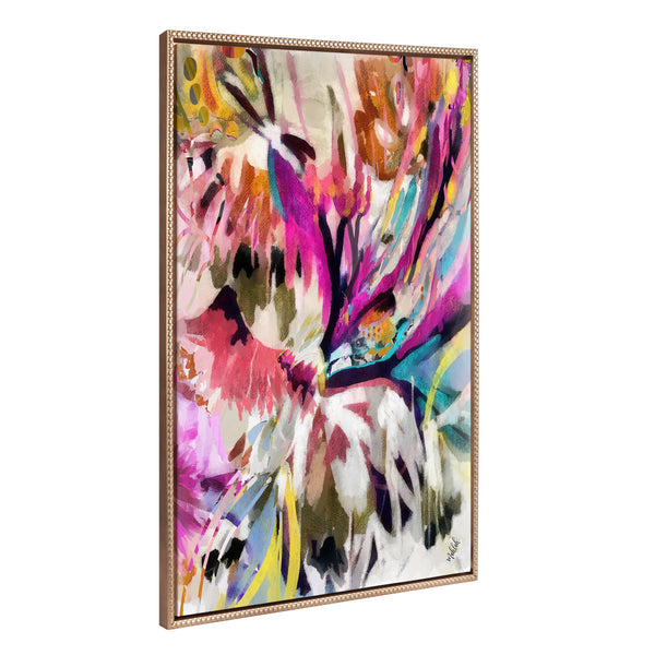 kate & laurel Sylvie Beaded Amaze Framed Canvas by Inkheart Designs