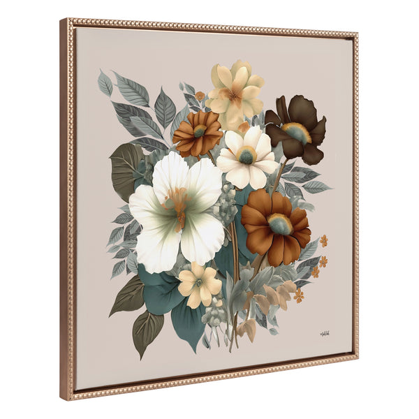 kate & laurel Sylvie Beaded Blossom Symphony Framed Canvas by Inkheart Designs