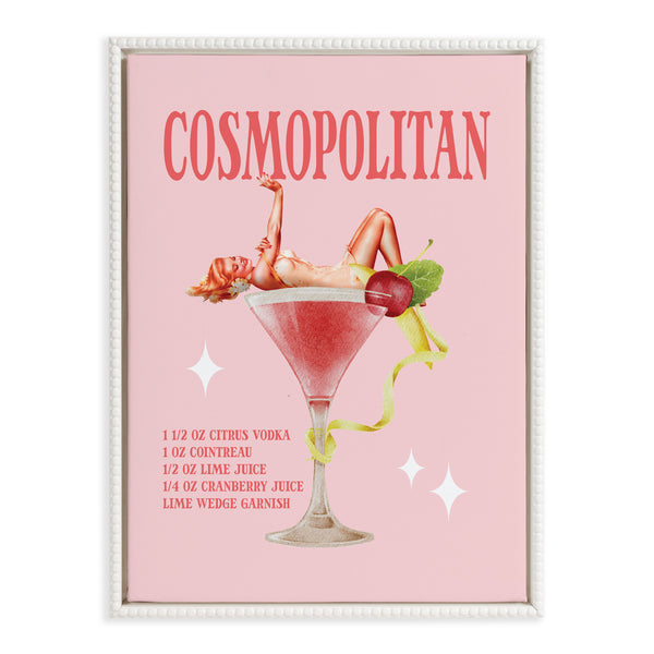 Kate & Laurel Sylvie Beaded Cosmopolitan Pinup Framed Canvas By Alli Standefer