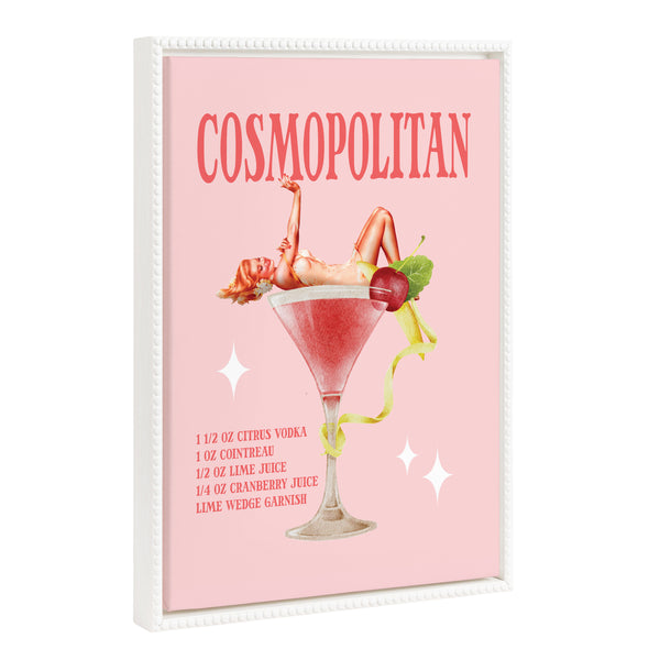 kate & laurel Sylvie Beaded Cosmopolitan Pinup Framed Canvas by Alli Standefer