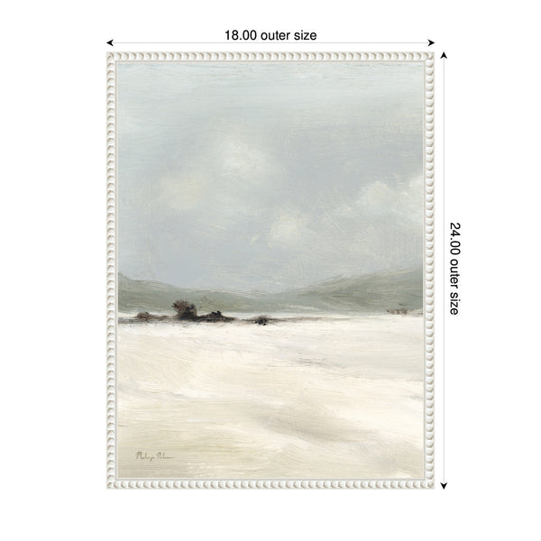 Kate & Laurel Sylvie Beaded December Mist 1 Framed Canvas By Mackenzie Nelson