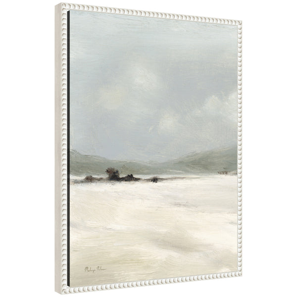 kate & laurel Sylvie Beaded December Mist 1 Framed Canvas by Mackenzie Nelson