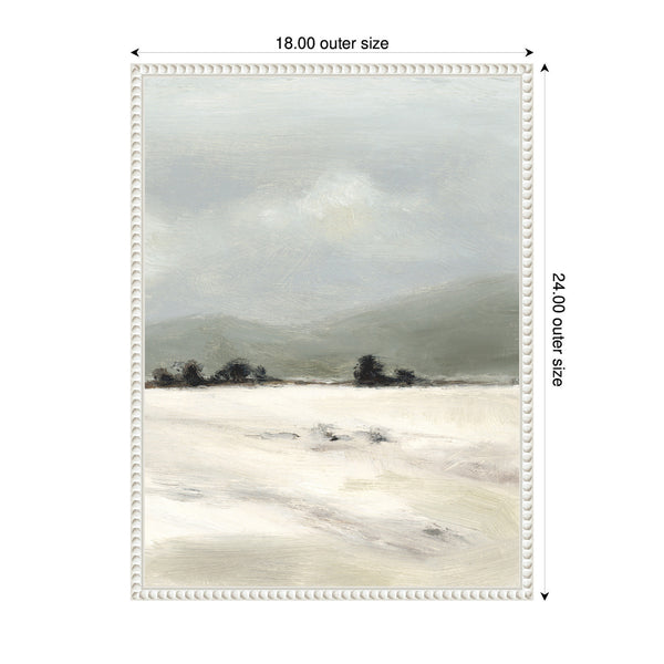 Kate & Laurel Sylvie Beaded December Mist 2 Framed Canvas By Mackenzie Nelson