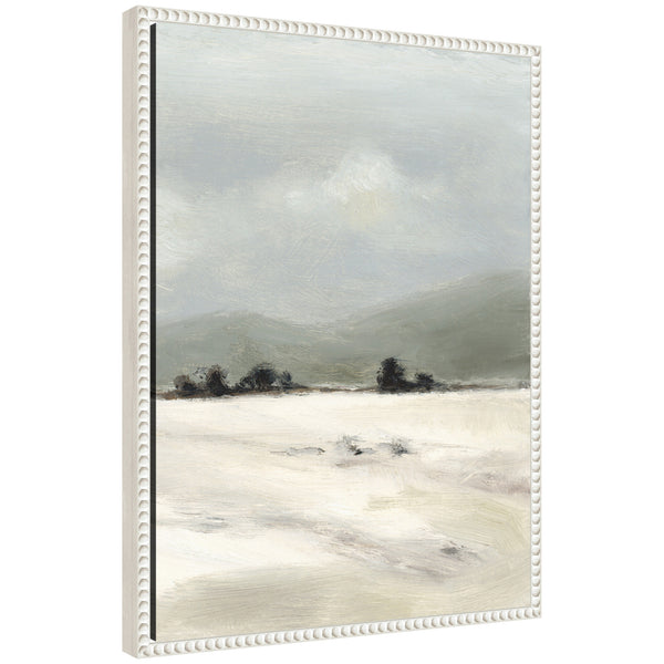 kate & laurel Sylvie Beaded December Mist 2 Framed Canvas by Mackenzie Nelson
