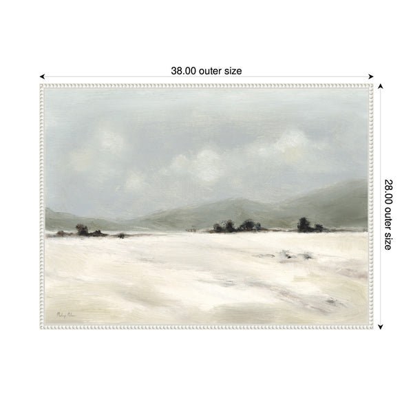 Kate & Laurel Sylvie Beaded December Mist Framed Canvas By Mackenzie Nelson