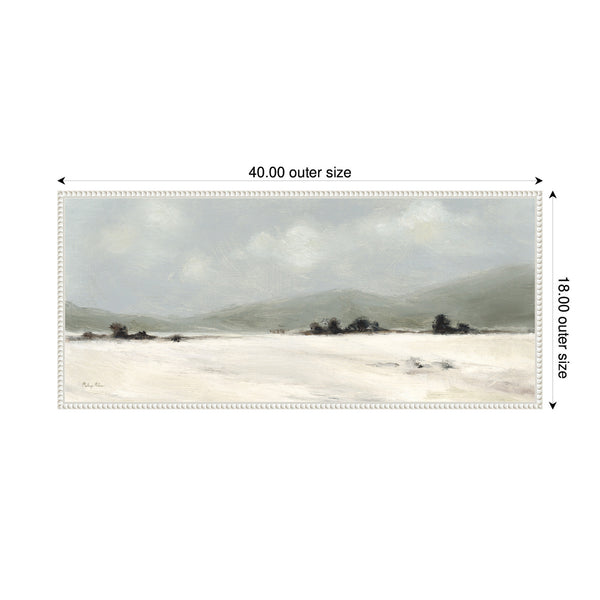 Kate & Laurel Sylvie Beaded December Mist Panel Framed Canvas By Mackenzie Nelson