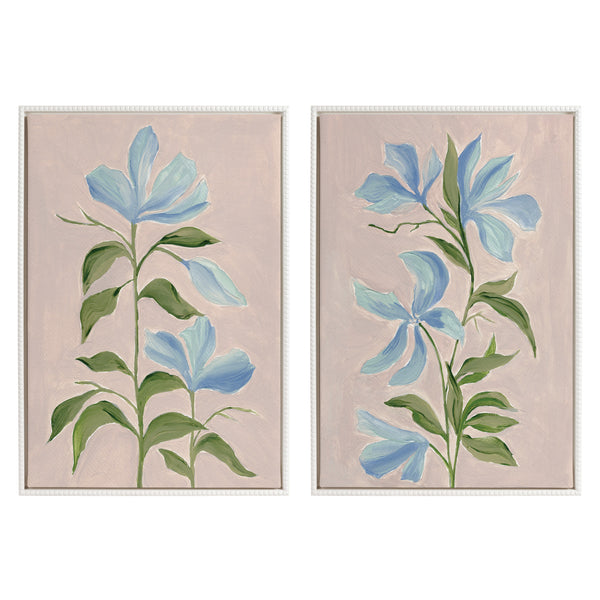 Kate & Laurel Sylvie Beaded Elegant Spring II And Elegant Spring III Framed Canvas Art Set By Nikita Jariwala