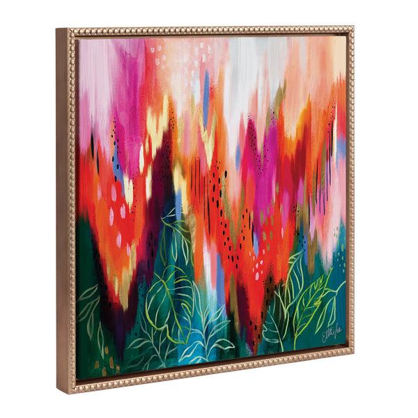 Kate & Laurel Sylvie Beaded EV Brushstroke 171 Framed Canvas By EttaVee