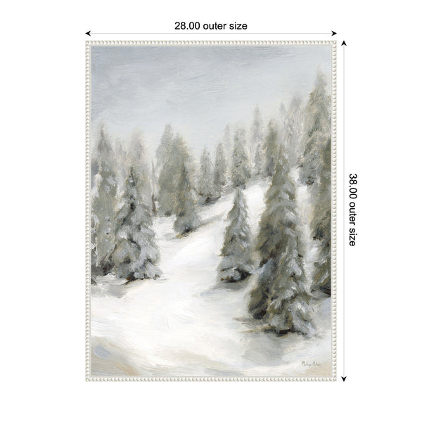 Kate & Laurel Sylvie Beaded Evergreen Hills Framed Canvas By Mackenzie Nelson