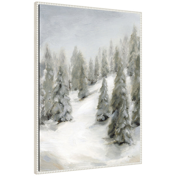 kate & laurel Sylvie Beaded Evergreen Hills Framed Canvas by Mackenzie Nelson