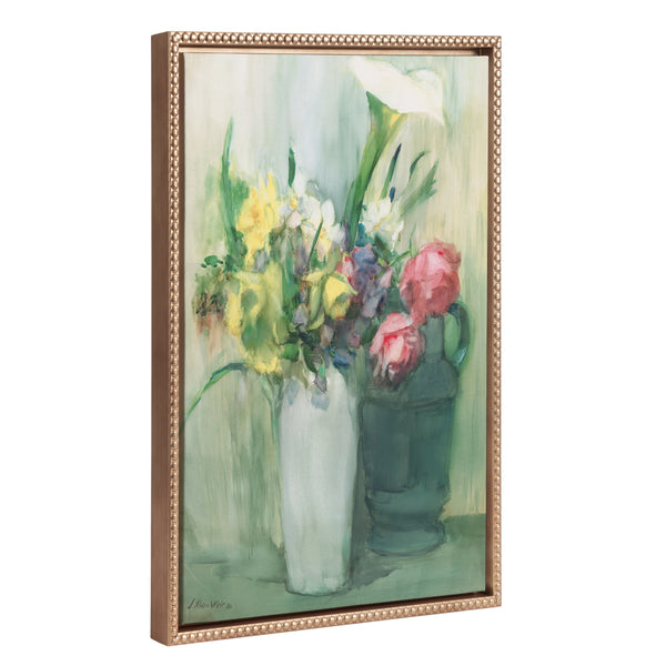 kate & laurel Sylvie Beaded Flowers 1880 Framed Canvas by The Art Institute of Chicago