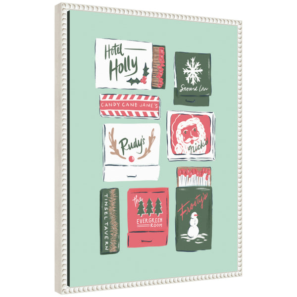 kate & laurel Sylvie Beaded Holiday Matchbooks Framed Canvas by Krissy Mast