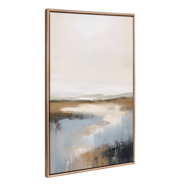 kate & laurel Sylvie Beaded Idyllic Retreat Framed Canvas by Amy Lighthall