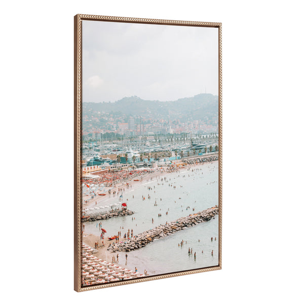 Kate & Laurel Sylvie Beaded Imperia Framed Canvas By Alicia Abla