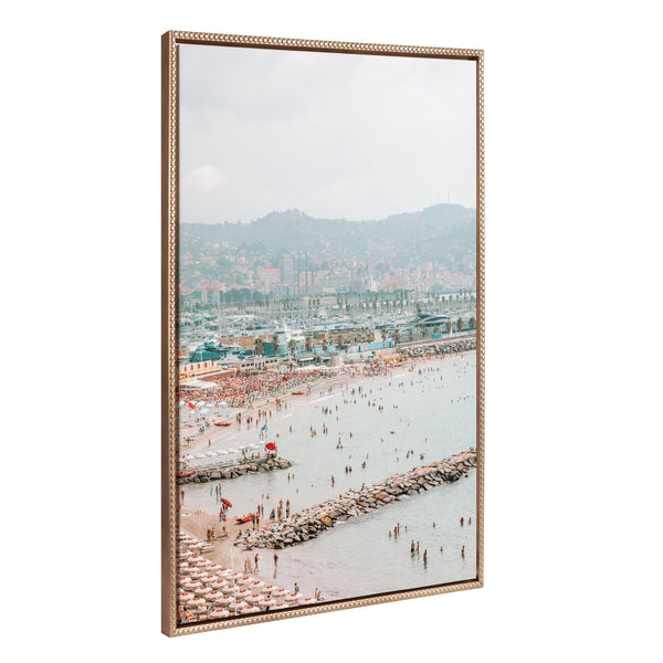 kate & laurel Sylvie Beaded Imperia Framed Canvas by Alicia Abla