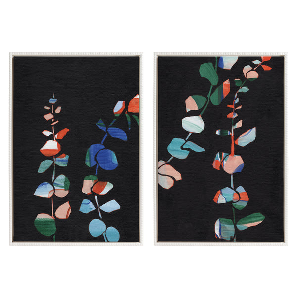 kate & laurel Sylvie Beaded Jade I and II Framed Canvas Art Set by Nikita Jariwala