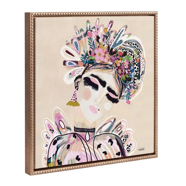 kate & laurel Sylvie Beaded LuLu Framed Canvas by Inkheart Designs