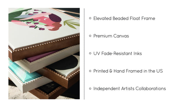 Kate & Laurel Sylvie Beaded LV Freshly Picked Floral 5 Framed Canvas By Valerie McKeehan Of Lily And Val