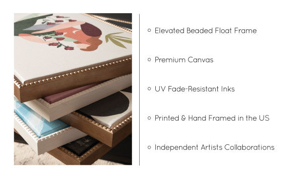 Kate & Laurel Sylvie Beaded Moonrise Over Nebo Framed Canvas By Mackenzie Nelson