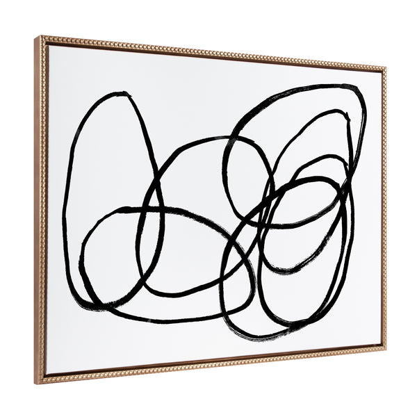 kate & laurel Sylvie Beaded NC Ring of Light Framed Canvas by Nikki Chu