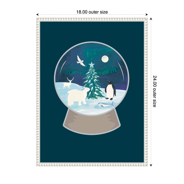Kate & Laurel Sylvie Beaded Northern Lights Framed Canvas By Teju Reval