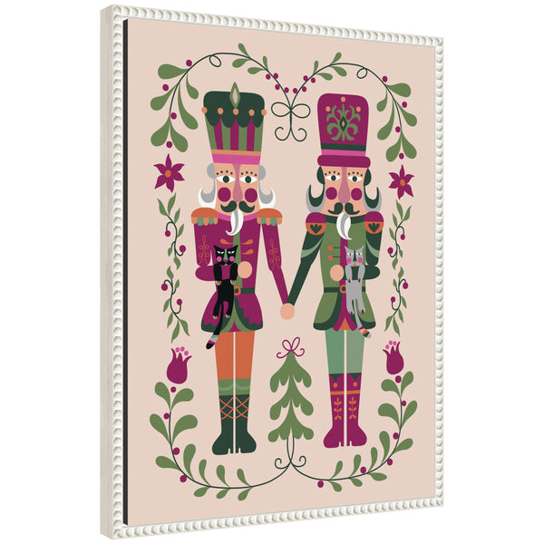 kate & laurel Sylvie Beaded Nutcrackers Framed Canvas by Rachel Lee