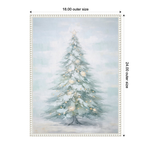 Kate & Laurel Sylvie Beaded Pastel Tree Framed Canvas By The Creative Bunch Studio