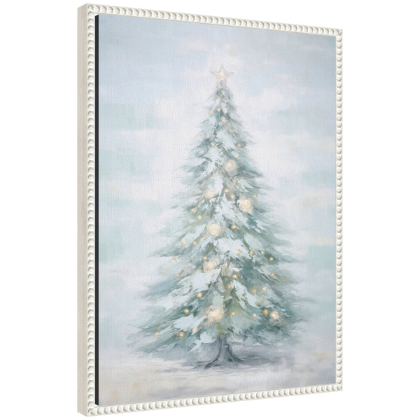 kate & laurel Sylvie Beaded Pastel Tree Framed Canvas by The Creative Bunch Studio