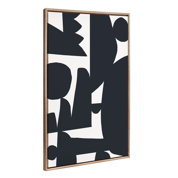 kate & laurel Sylvie Beaded Quiet Jungle I Framed Canvas by Kelly Knaga