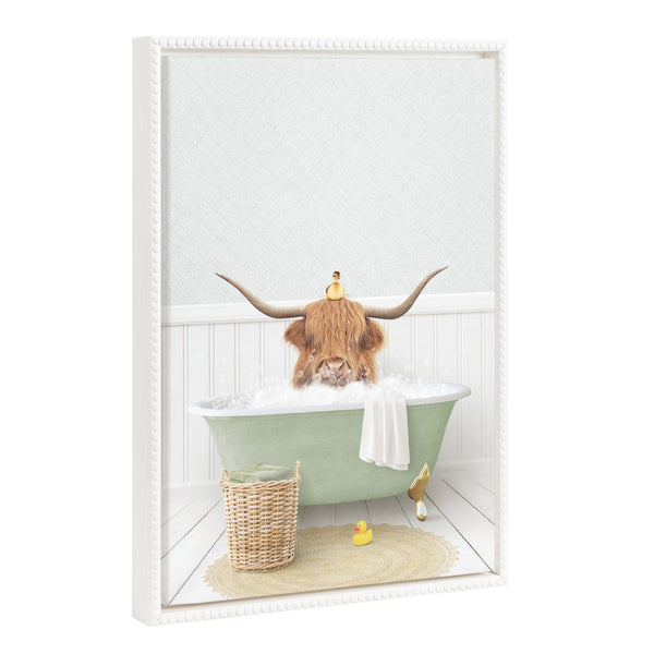 Kate & Laurel Sylvie Beaded Randall In Cottage Bath Framed Canvas By Amy Peterson