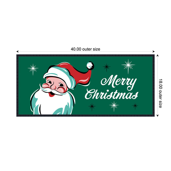 Kate & Laurel Sylvie Beaded Retro Santa Merry Christmas Framed Canvas By Heather Dutton