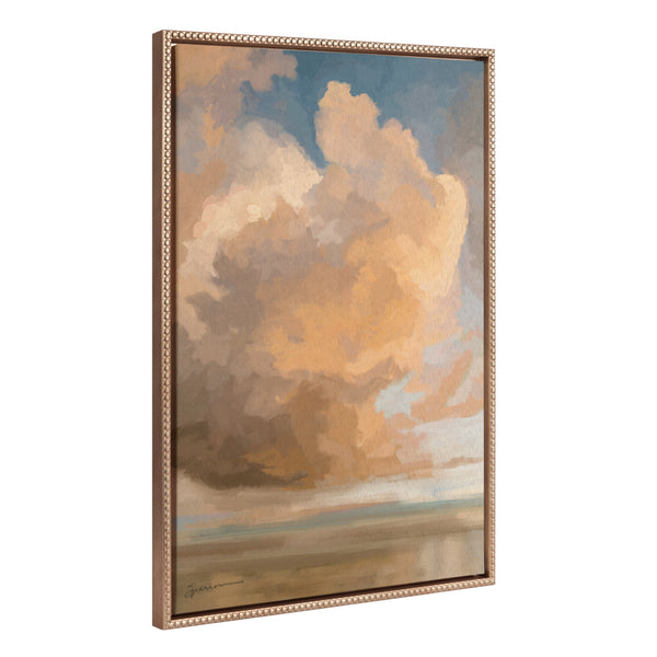 kate & laurel Sylvie Beaded Shades of Day Framed Canvas by Mary Sparrow