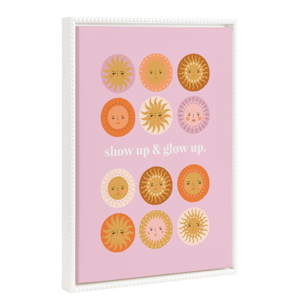 kate & laurel Sylvie Beaded Show Up and Glow Up Framed Canvas by Duchess Plum