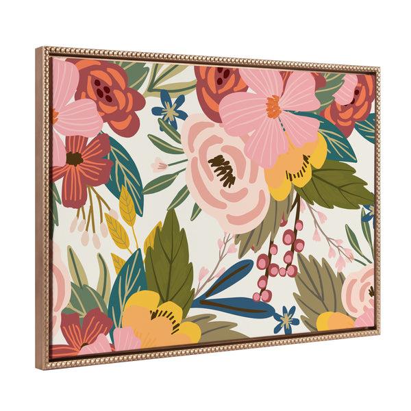 Kate & Laurel Sylvie Beaded Softly Framed Canvas By Mia Charro