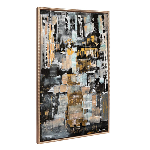 Kate & Laurel Sylvie Beaded Starry Night 3 Framed Canvas By Leah Nadeau