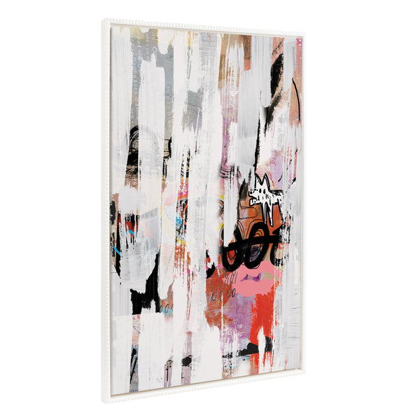kate & laurel Sylvie Beaded Street Art Framed Canvas by Nikki Chu