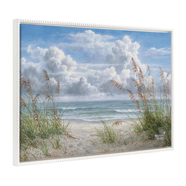 Kate & Laurel Sylvie Beaded Summer Breeze Framed Canvas By Abraham Hunter