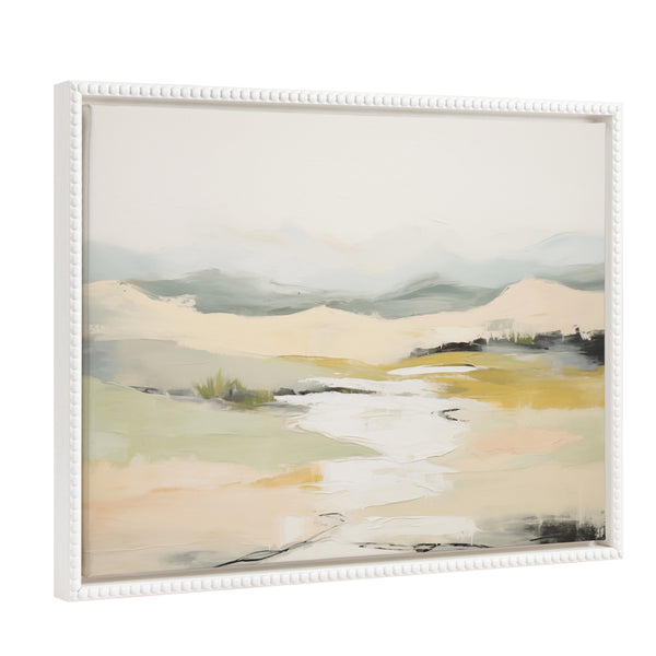 Kate & Laurel Sylvie Beaded Tranquil Landscape I Framed Canvas By Amy Lighthall