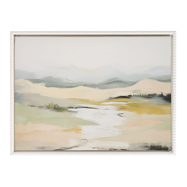 Kate & Laurel Sylvie Beaded Tranquil Landscape I Framed Canvas By Amy Lighthall