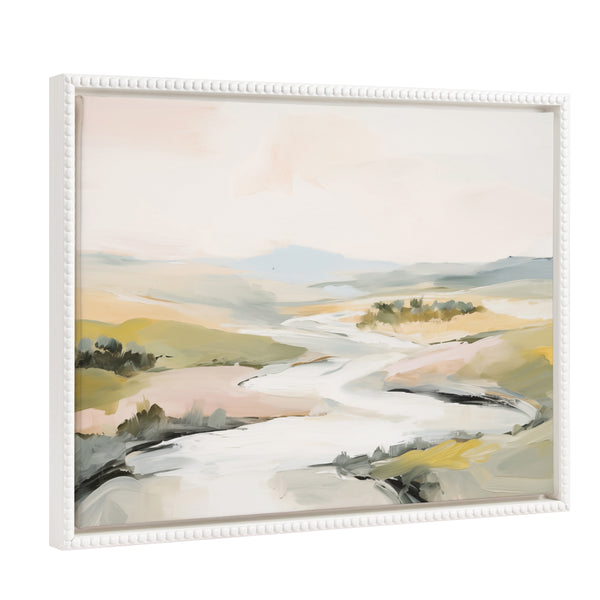 Kate & Laurel Sylvie Beaded Tranquil Landscape II Framed Canvas By Amy Lighthall