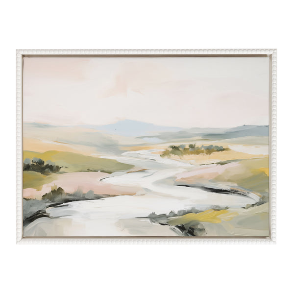 Kate & Laurel Sylvie Beaded Tranquil Landscape II Framed Canvas By Amy Lighthall