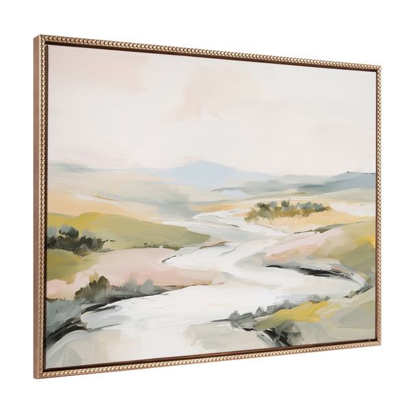 kate & laurel Sylvie Beaded Tranquil Landscape II Framed Canvas by Amy Lighthall
